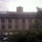 greenhouse roof at the #uofc destroyed by hail #yyc on Twitpic